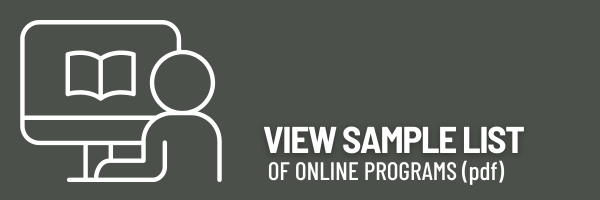 View Sample List of Online Programs (pdf)